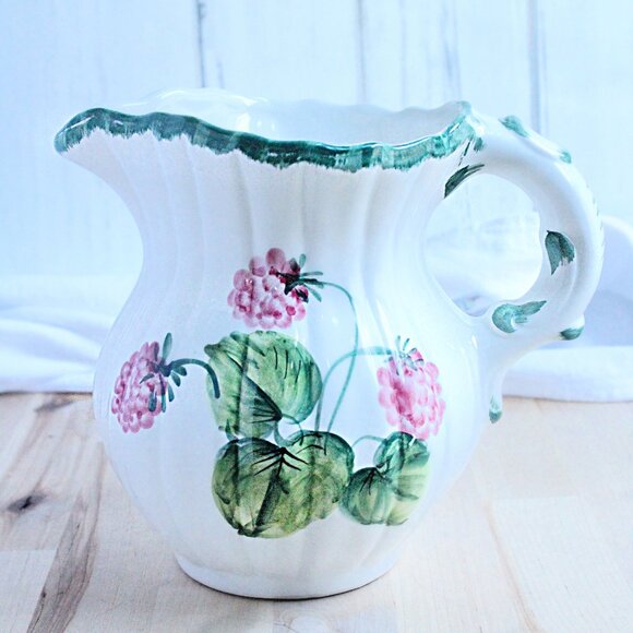 Vintage Hand Painted Pitcher from Italy - Picture 1 of 2